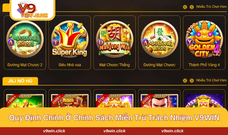 mien tru trach nhiem v9win 2 Điểm danh những quy định chính tại cổng game