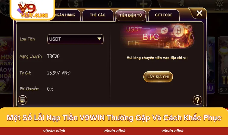 nap tien v9win 2 Một vài lỗi thường gặp và cách khắc phục khi thực hiện